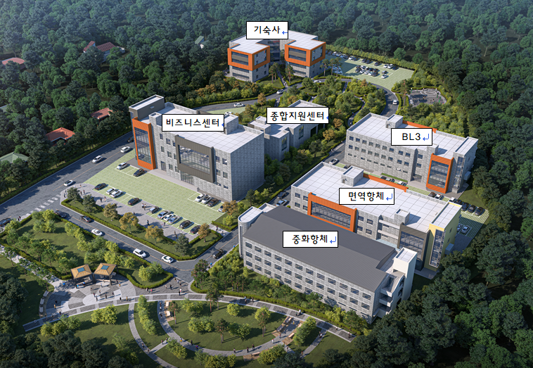 강원 홍천 국가항체클러스터 조감도. 강원도 제공