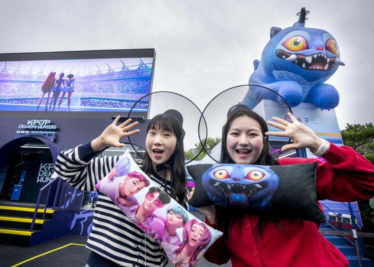 에버랜드 ‘케이팝 데몬 헌터스’ 테마존 현장. 에버랜드 제공