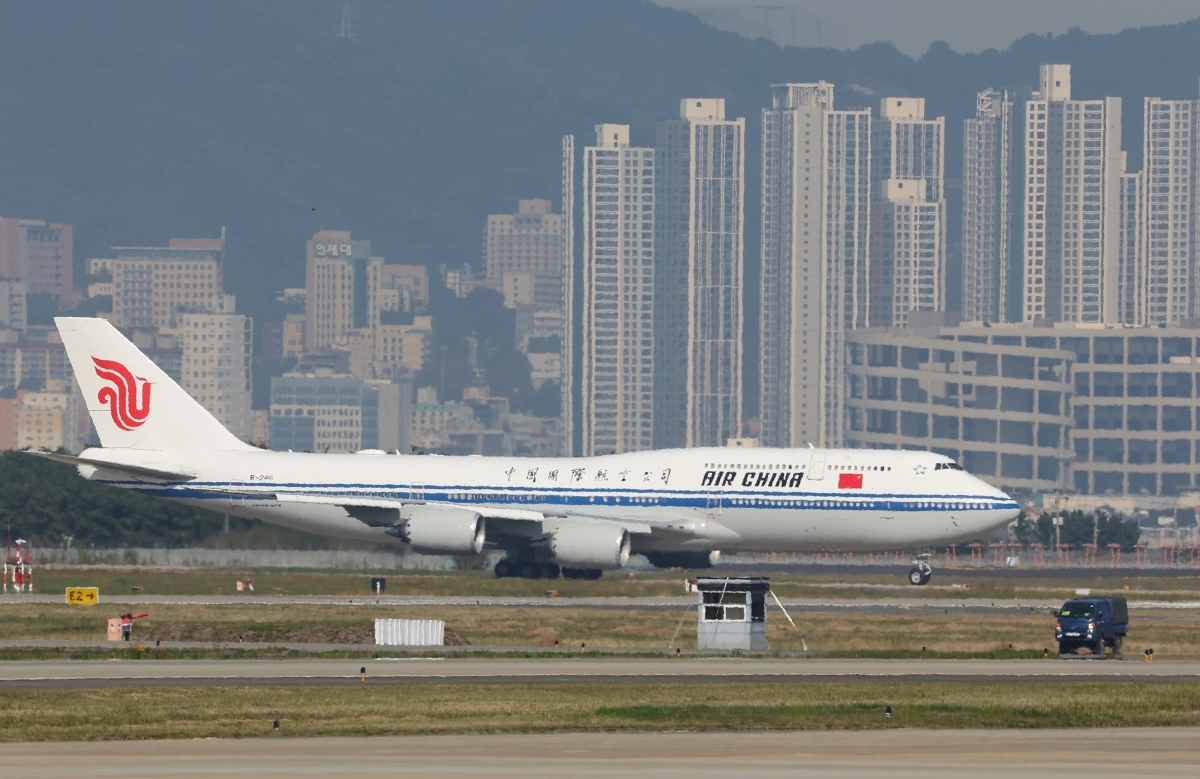 APEC 시진핑 중국 국가주석 전용기 한국 도착