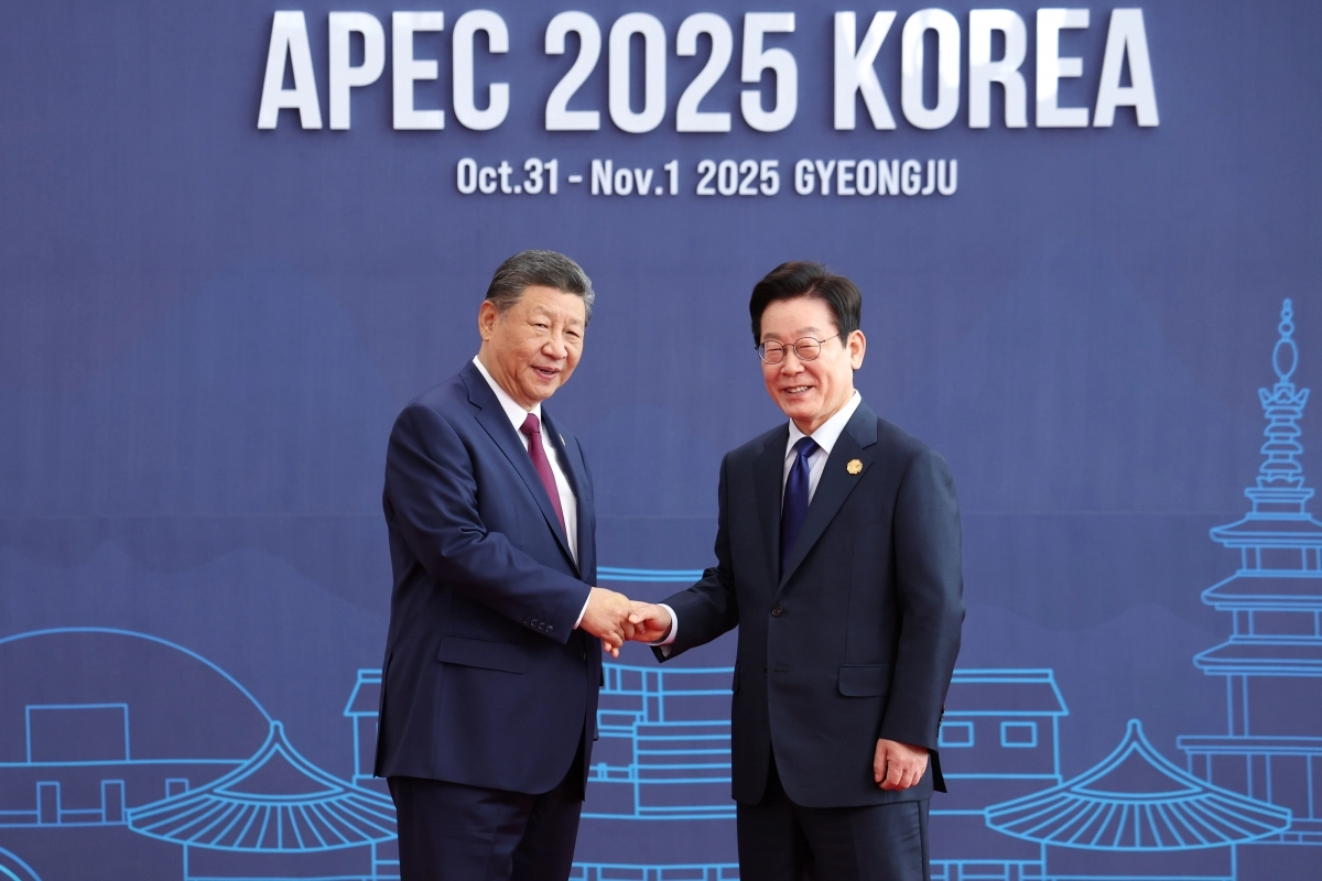 APEC 이재명 대통령, 시진핑 중국 국가주석 영접 APEC 이재명 대통령, 시진핑 중국 국가주석 영접