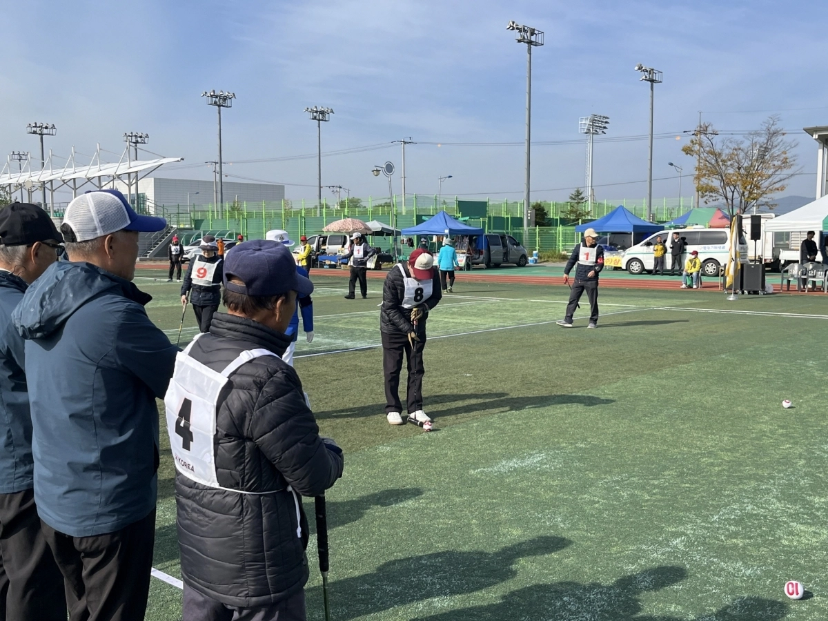 2024년 영광 게이트볼대회에서 참가자들이 경기를 펼치고 있다. (영광군 제공)