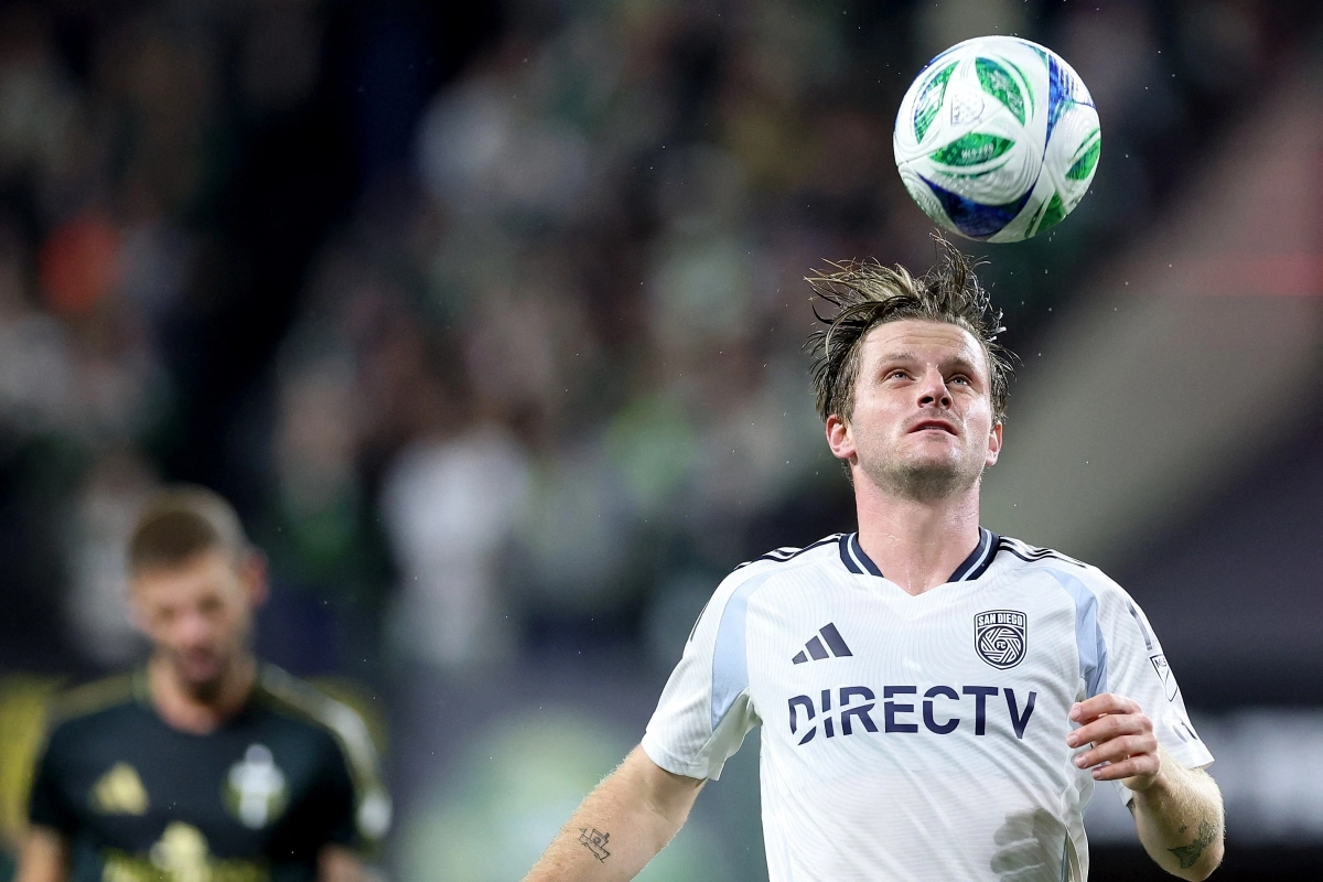 지난 2일(한국시간) 미국 오리건주 포틀랜드에서 2025 미국 메이저리그사커(MLS) 플레이오프 서부 콘퍼런스 1라운드를 치르는 샌디에이고FC 안데르스 드레이어. AFC 연합뉴스