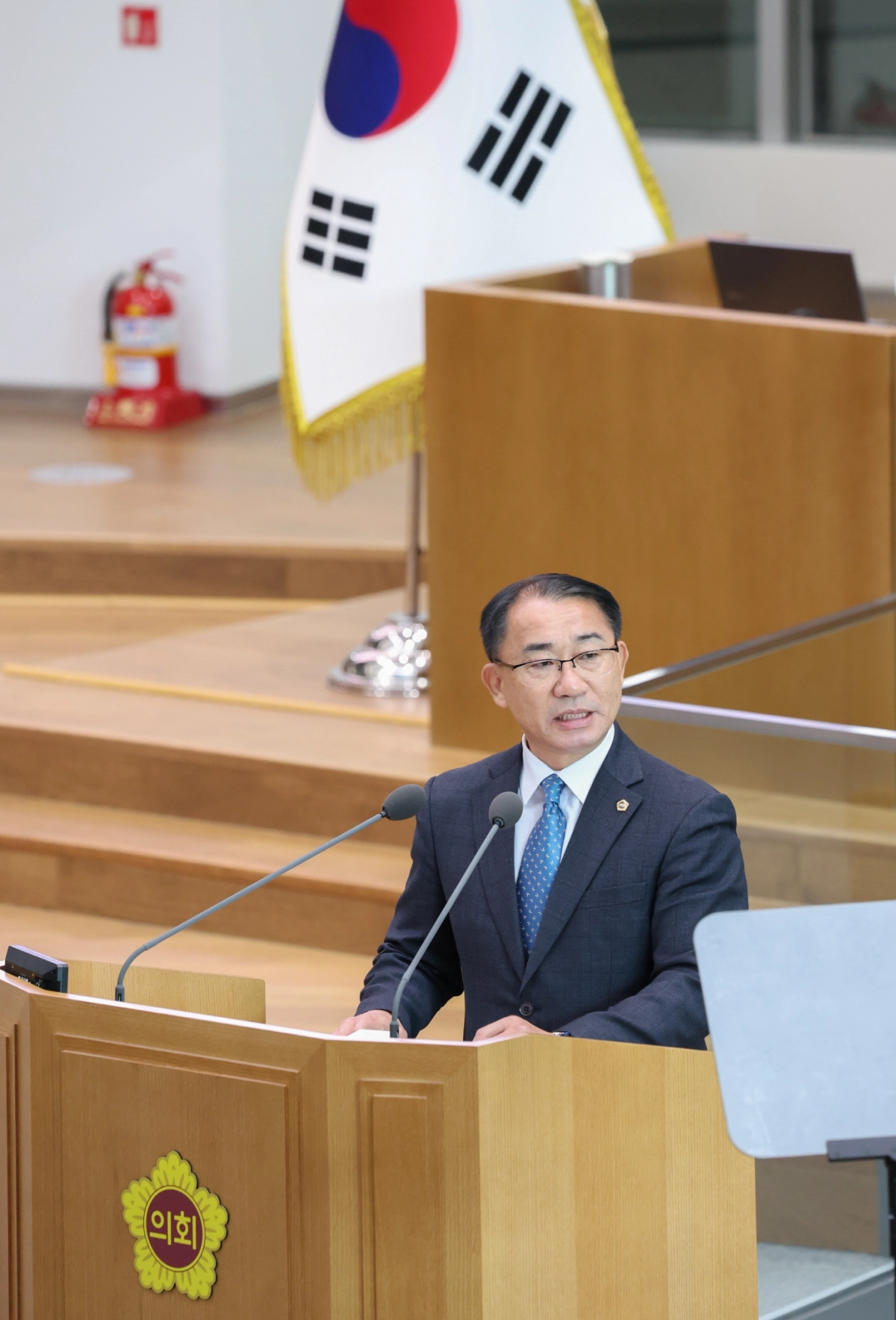 김선영 의원이 11월 5일 열린 제387회 정례회 제2차 본회의에서 5분 자유발언을 하고 있다.(사진=경기도의회)