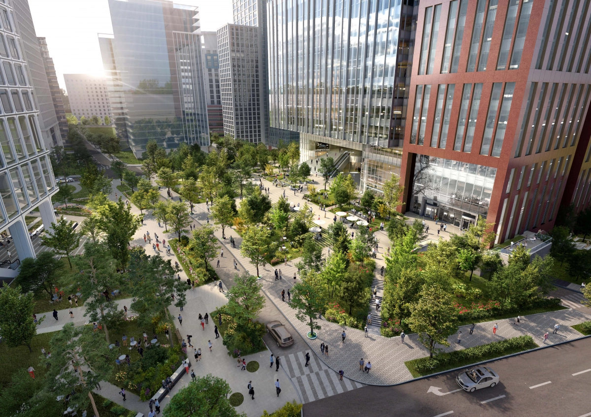 서울 중구 서소문로 일대에 조성 예정인 녹지 조감도. 서울시 제공