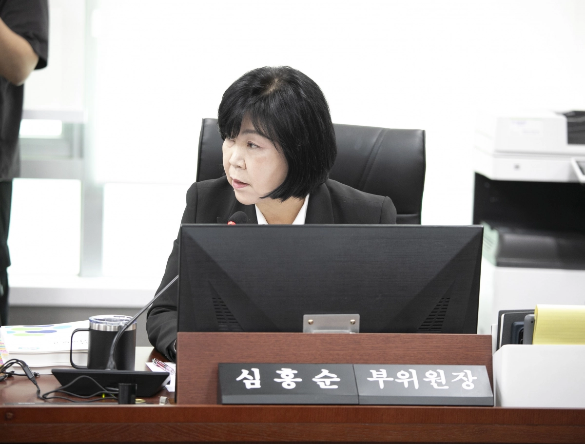 심홍순 의원이 AI국 행정사무감사에서 질의하고 있다.(사진=경기도의회)