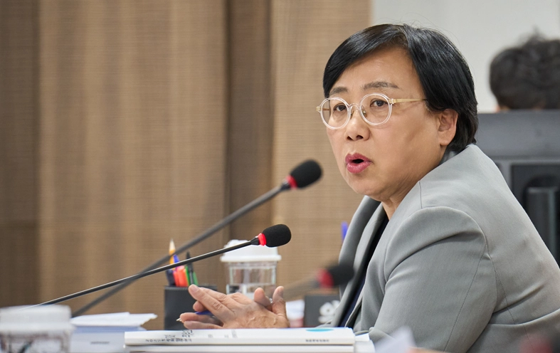 조미자 의원이 7일 경기도 문화체육관광국을 대상으로 한 2025년 행정사무감사에서 질의하고 있다.(사진=경기도의회)