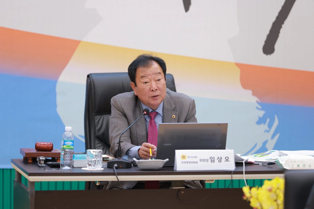 임상오 의원이 11월 7일 성남소방서를 대상으로 한 2025년 행정사무감사에서 질의하고 있다.(사진=경기도의회)