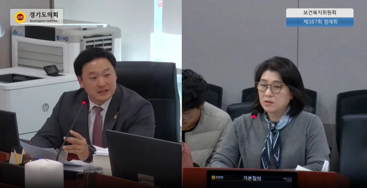 고준호 의원이 10일 2025년 제387회 정례회 행정사무감사에서 질의하고 있다.(사진=경기도의회)