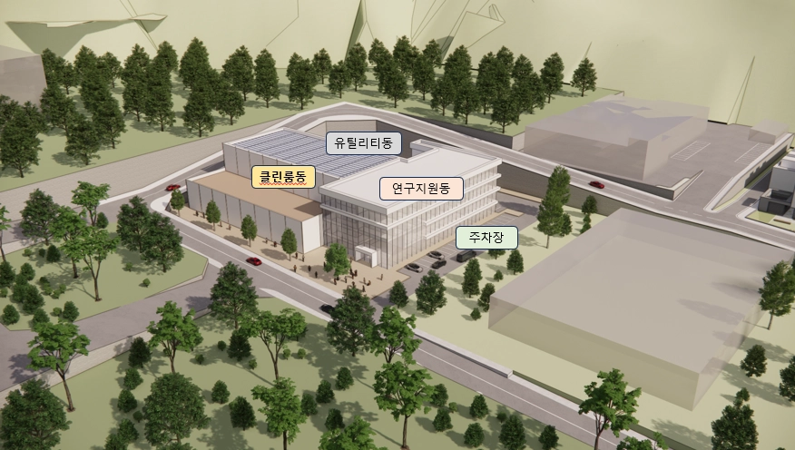 충남 아산탕정테크노 일반산단 내 들어설 ‘첨단 디스플레이 국가연구플랫폼’ 조감도. 아산시 제공