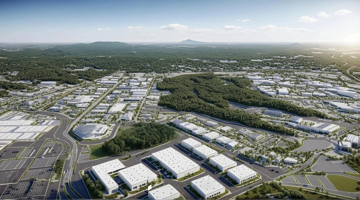 영광군 대마산업단지 배후부지에 조성 예정인 수소특화단지 조감도. 이 단지에는 1단계로 500㎿급 청정수소 생산시설이 조성될 예정이다. 영광군 제공