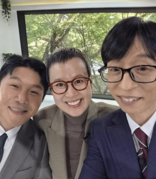 개그맨 조세호(왼쪽부터)와 박미선, 유재석. 박미선 인스타그램 캡처