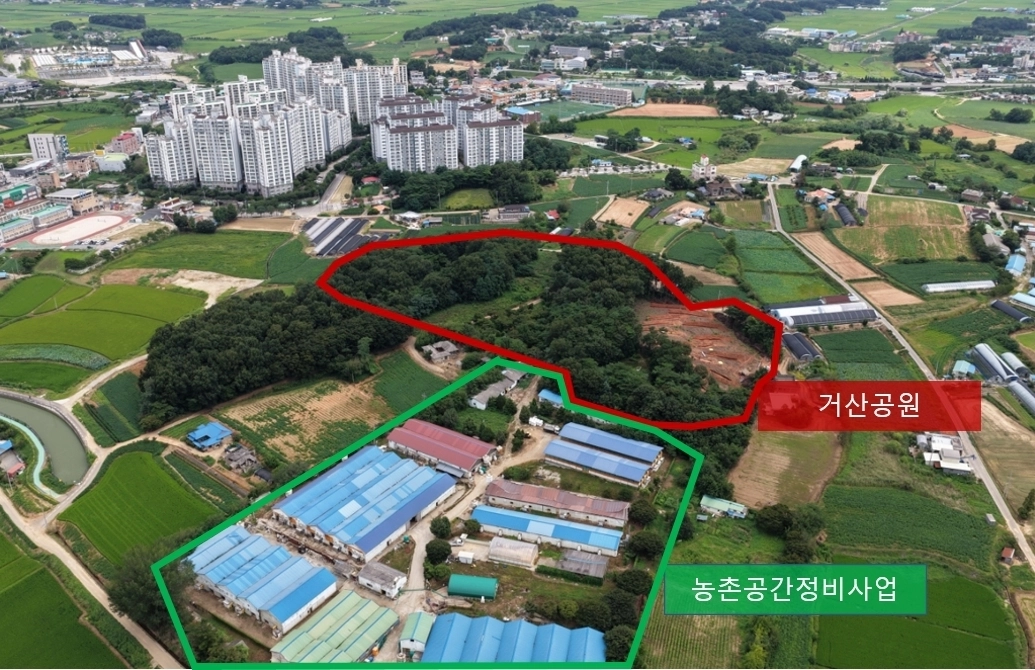 충남 당진시 )거산공원 대상지. 시 제공