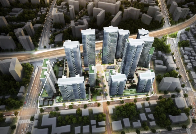 중랑구 신내1동에 조성되는 모아타운 조감도. 중랑구 제공