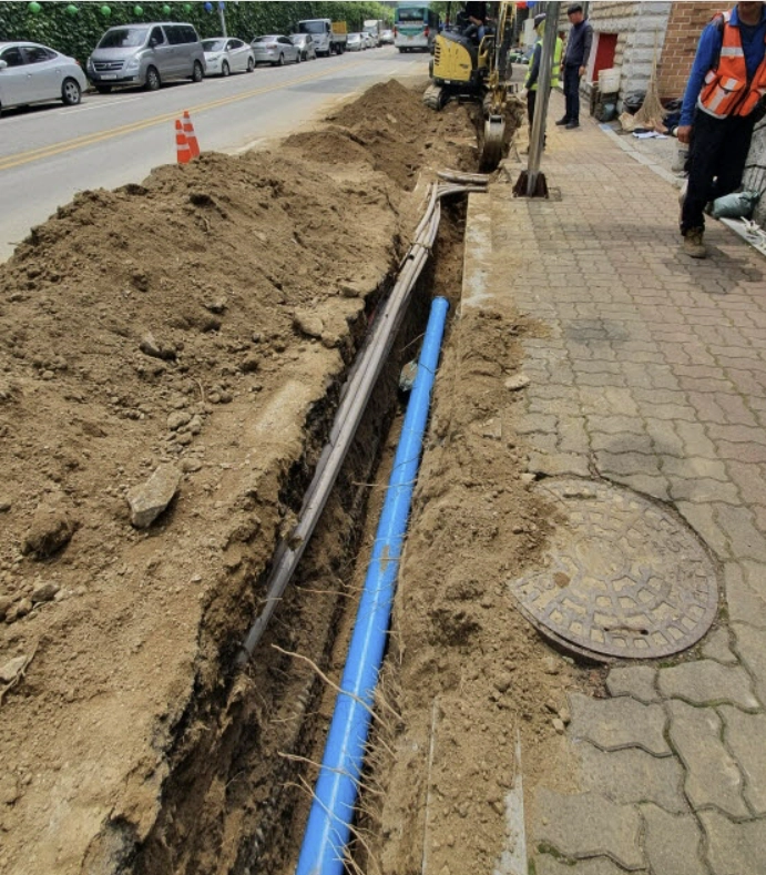 노후 수도관 교체 공사 현장(의왕시 제공)
