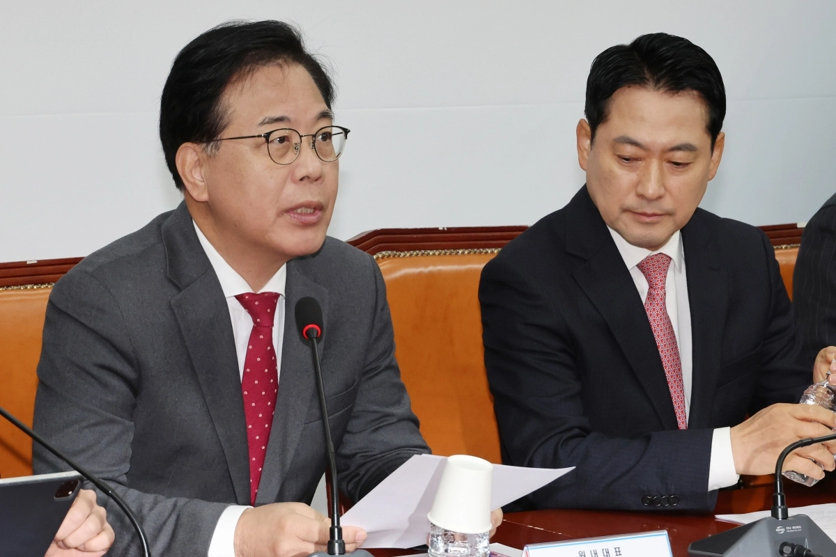 발언하는 송언석 원내대표