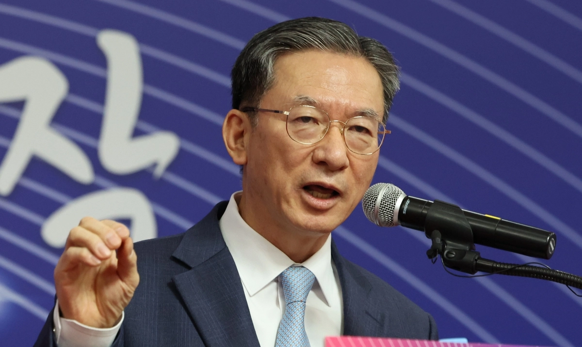 17일 경기도 정부과천청사 법무부에서 열린 전국 보호기관장 회의에서 정성호 장관이 발언하고 있다. 연합뉴스