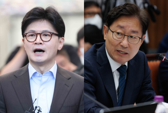 한동훈(왼쪽) 전 국민의힘 대표·박범계(오른쪽) 더불어민주당 의원. 연합뉴스