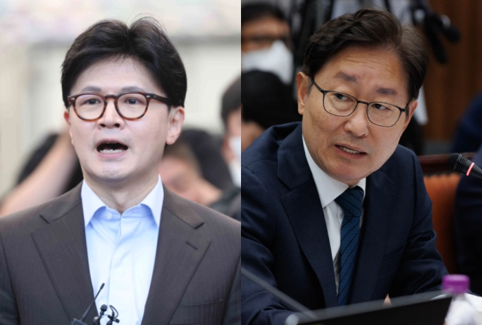 한동훈(왼쪽) 전 국민의힘 대표·박범계(오른쪽) 더불어민주당 의원. 연합뉴스