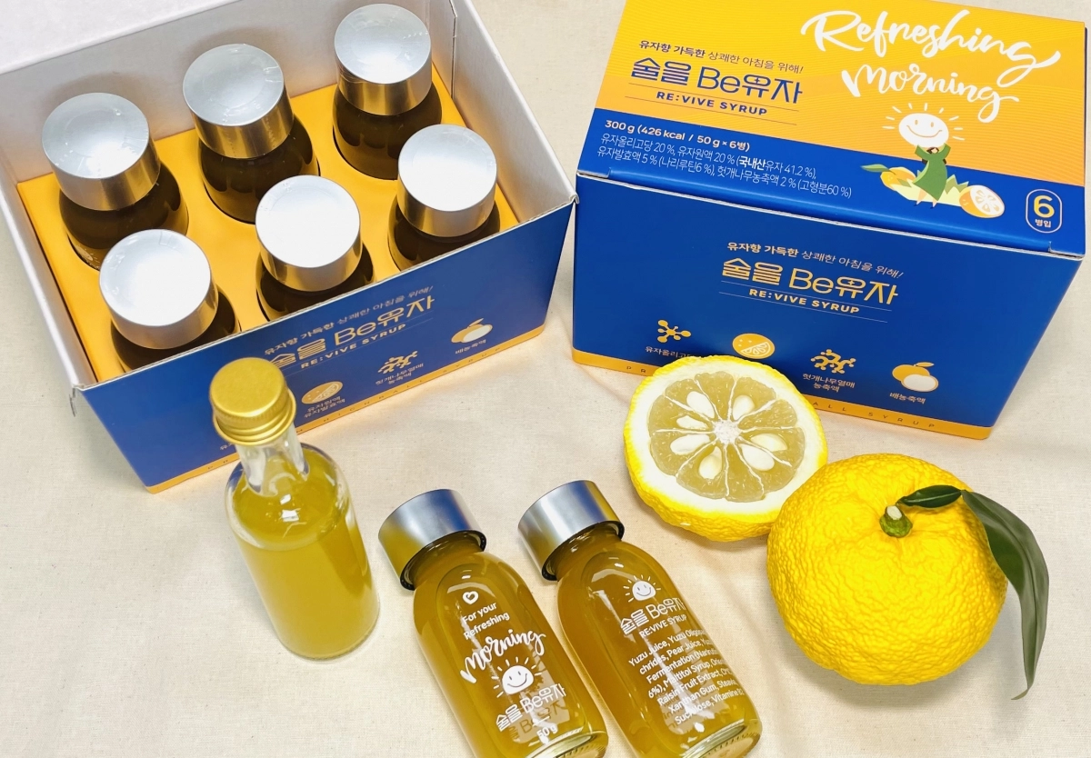 유자 하이볼 시럽 제품.