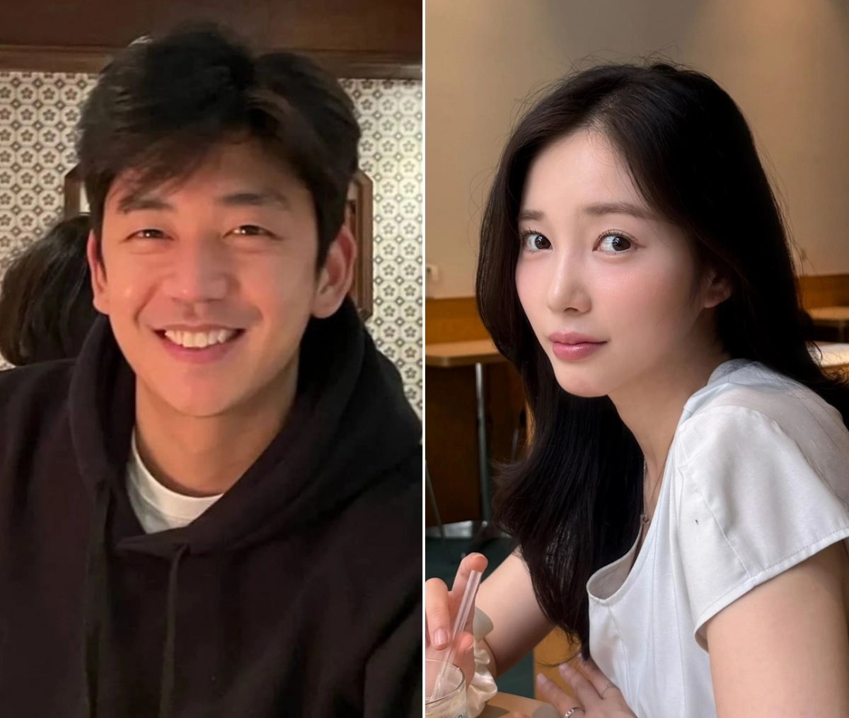 전 배드민턴 국가대표 이용대(왼쪽)와 그룹 에이프릴 출신 배우 윤채경. 각 인스타그램 캡처