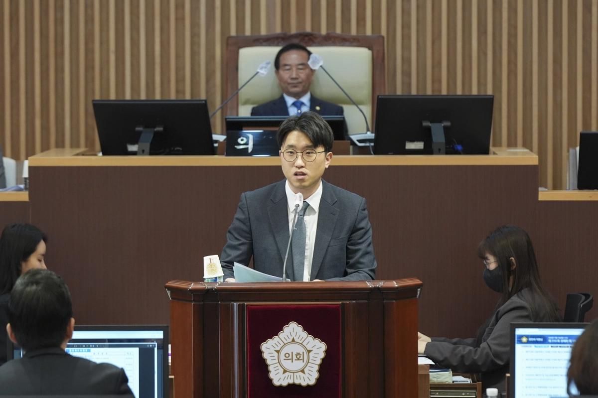 주이삭 서대문구의원이 20일 제310회 정례회서 5분 자유발언을 하고 있다. 서대문구의회 제공