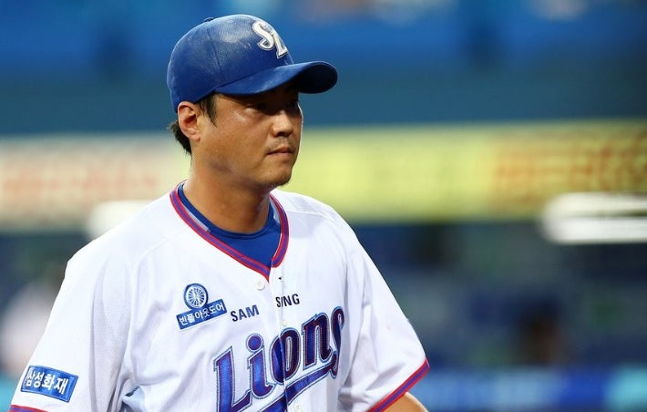 전 삼성라이온즈 투수 안지만. 연합뉴스