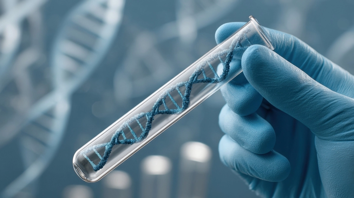 DNA 분자 구조를 형상화한 이미지. 123rf