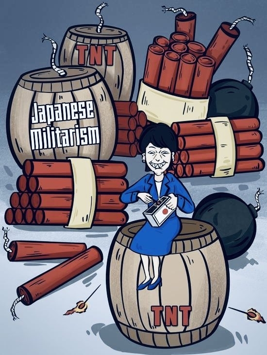 20일 중국 인민해방군은 엑스(X) 공식계정 ‘중국군호’에 불장난하는 외부 세력은 자멸의 결과를 맞이할 것이라며 폭탄 위에서 성냥불을 당기는 다카이치 사나에 일본 총리의 그림을 올렸다. 2025.11.20 중국군 엑스