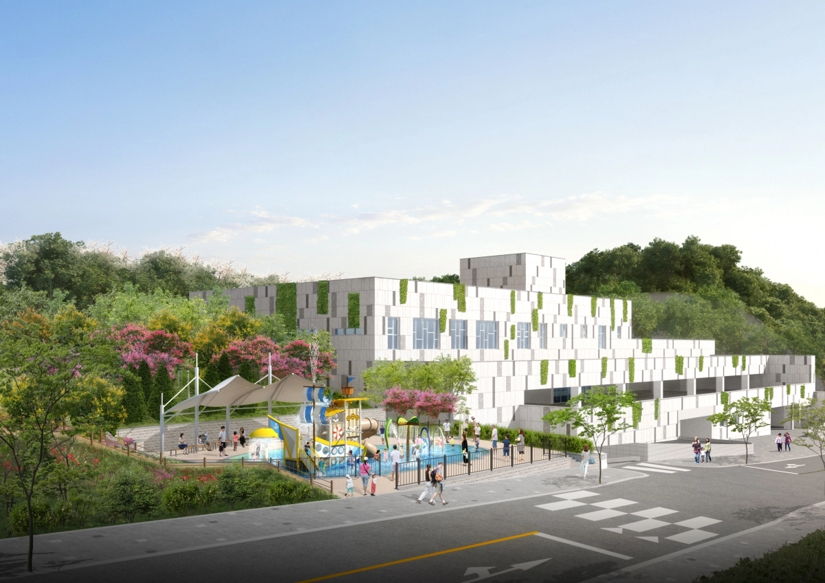 114대 주차가 가능한 주차복합시설과 물놀이터 조감도.  광주광역시 제공