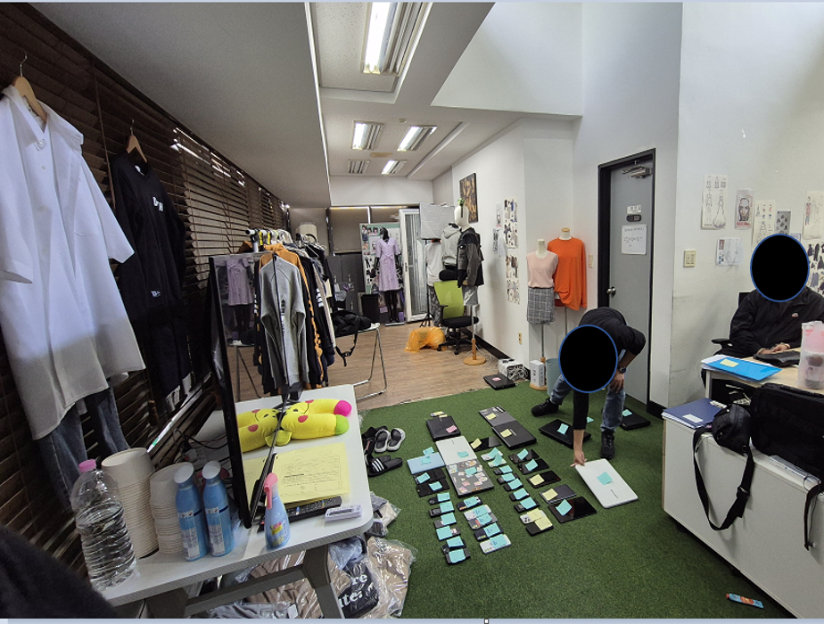 의류 판매 사무실로 위장한 콜센터 사무실_대전경찰청 제공
