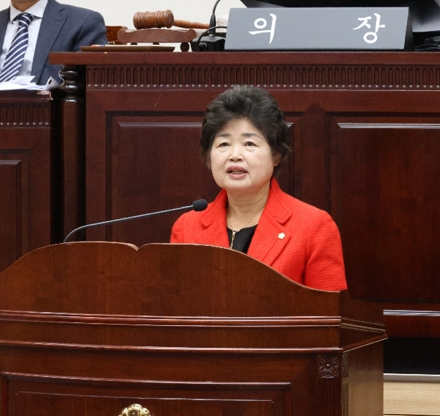 이미재 용산구의원, 제302회 정례회 5분 자유발언 통해 용산구 인공지능 기본조례 제정 촉구하고 있다. 용산구 제공