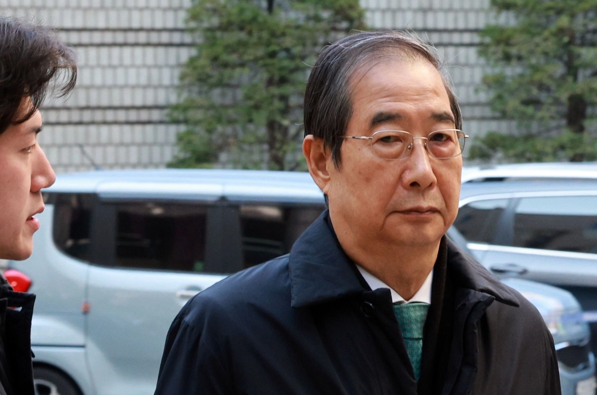 법정 향하는 한덕수 전 국무총리