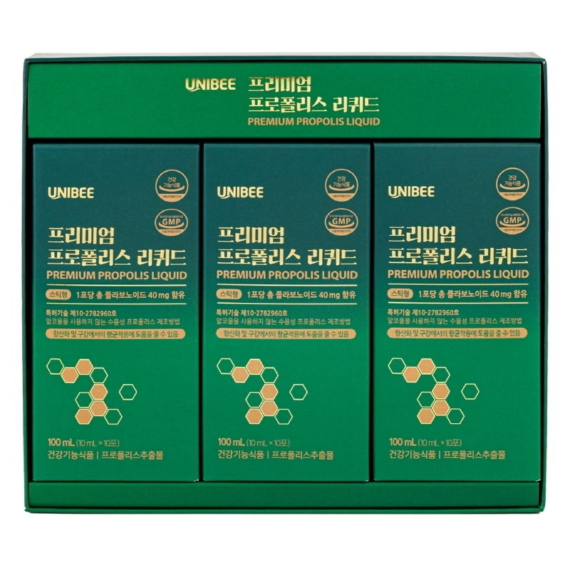 프리미엄 프로폴리스 리퀴드 세트 (10mLx10포x3통, 300mL/세트)