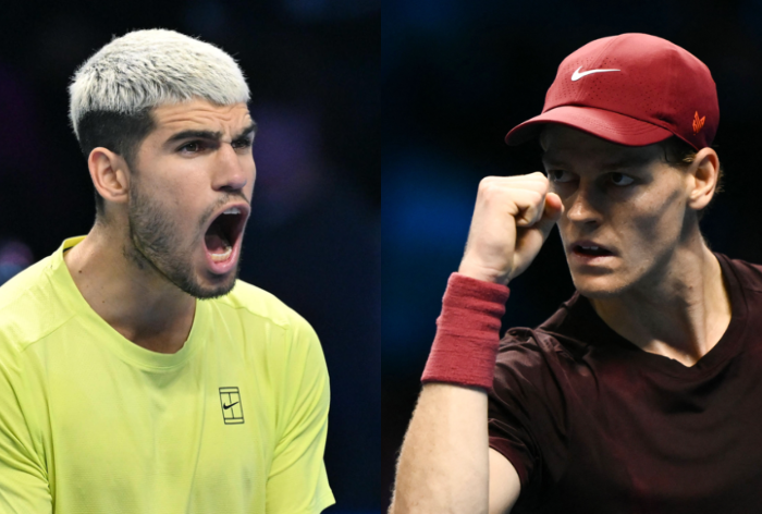 카를로스 알카라스(왼쪽)와 얀니크 신네르(오른쪽). EPA·AFP 연합뉴스