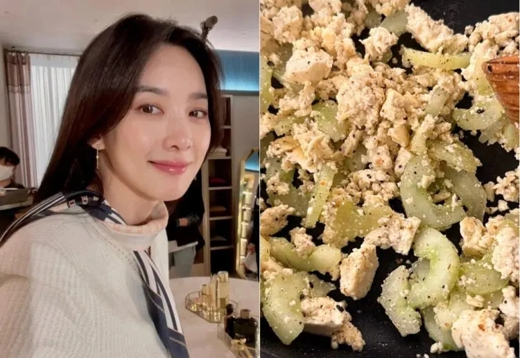 배우 이청아가 소셜미디어(SNS)에 공개한 건강한 다이어트 요리. 이청아 SNS 캡처