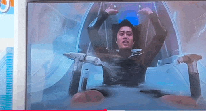 인간 세탁기 시제품 작동 영상. 교도통신