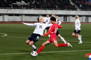 [포토] 평양서 북러 여자축구 친선경기