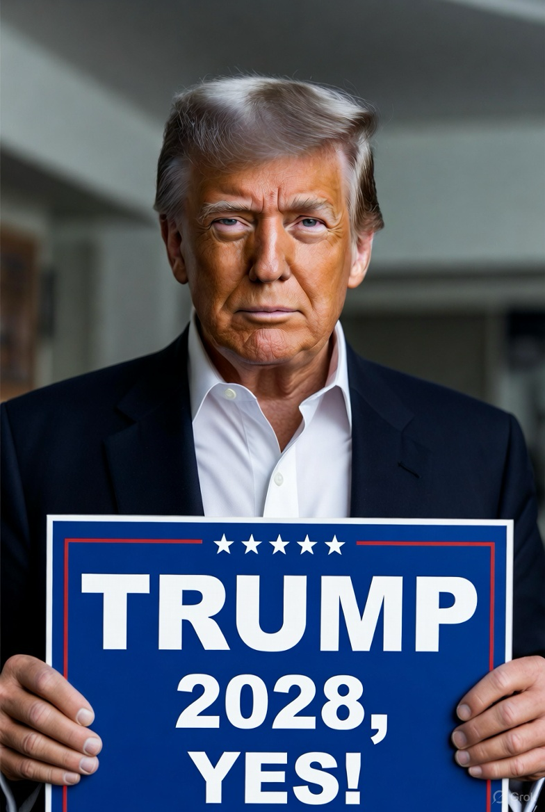 도널드 트럼프(79) 미국 대통령이 28일(현지시간) 자신의 소셜미디어(SNS)에 ‘TRUMP 2028’이라는 문구가 적힌 합성 이미지를 게시하면서, 헌법상 금지된 3선 도전 가능성을 또다시 암시했다는 해석이 나왔다. 2025.11.28 트루스소셜