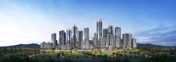 서울 은평구 증산4구역 도심복합사업 ‘증산 디아투스’ 투시도. DL이앤씨 제공