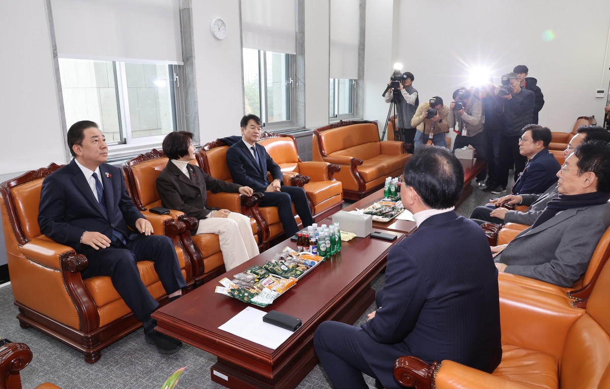 양당 원내대표 회동