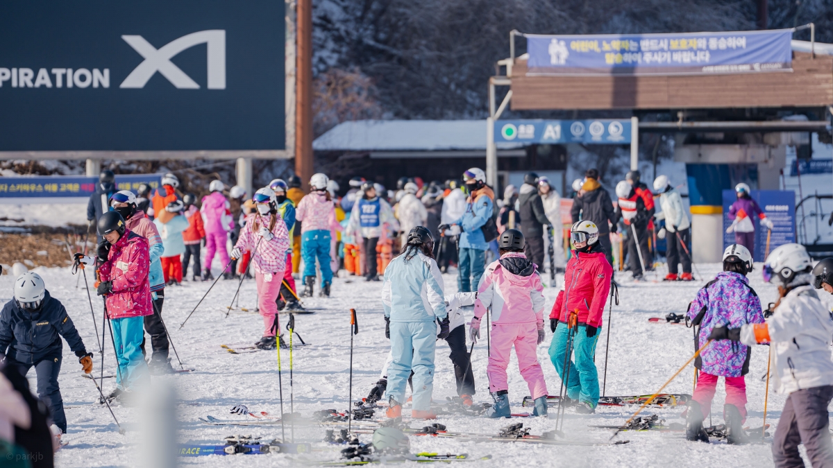 강원 춘천 엘리시안 강촌 스키장. 엘리시안 강촌 제공