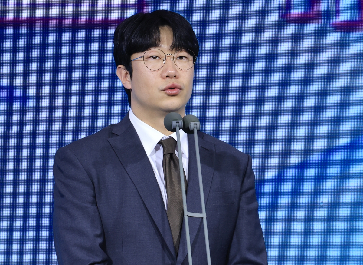 인사말 하는 양현종 선수협회장