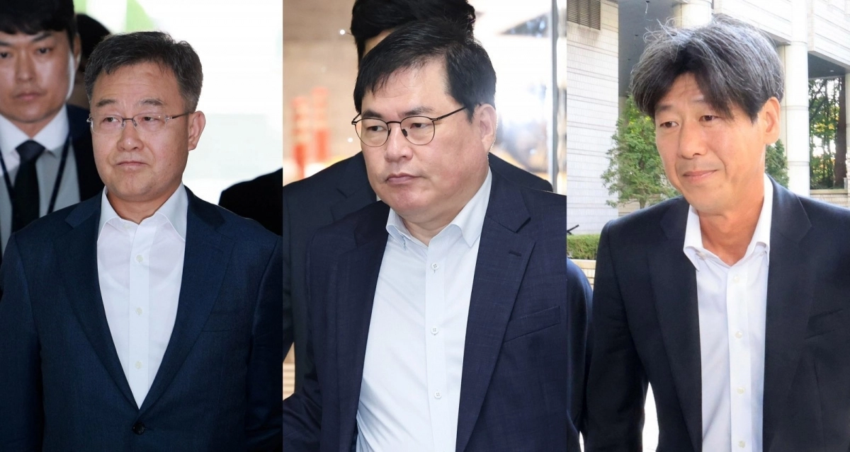 화천대유자산관리 대주주 김만배씨(왼쪽부터), 유동규 전 성남도시개발공사 본부장, 남욱 변호사. 뉴시스