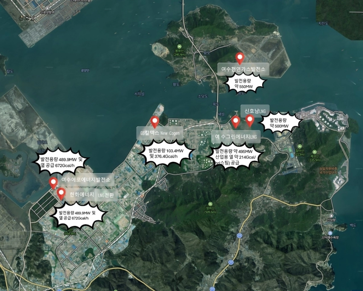 여수지역LNG발전소 추진 현황.