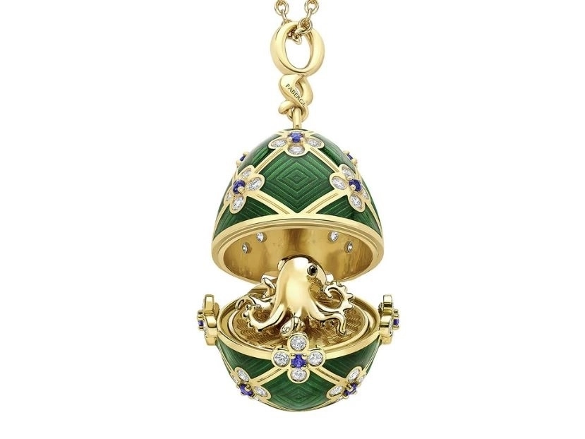 파베르제 제임스 본드 옥토퍼시 에그 펜던트. 하트만 보석상 홈페이지 캡처