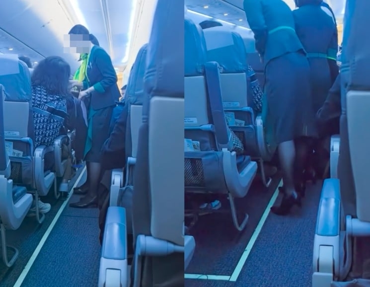 한 남성이 여자친구와 같이 앉게 자리를 바꿔달라며 기내에서 난동을 부려 비행기가 긴급 회항하는 일이 발생했다. 데일리메일 캡처