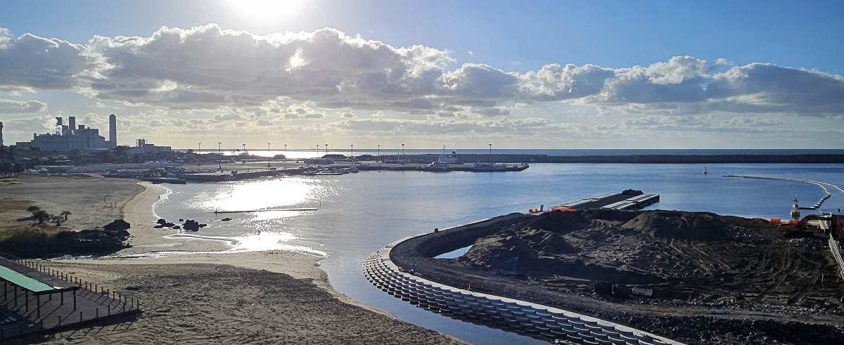 서귀포시 안덕면 화순항 일대 준설공사 모습. 제주 강동삼 기자