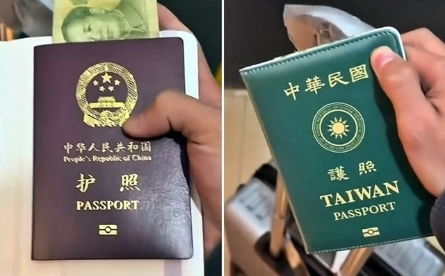일본을 방문한 일부 중국인 관광객이 여권을 대만 또는 일본 것으로 보이도록 위장하고 있다고 4일 일본 닛칸스포츠가 대만 매체 자유시보를 인용해 보도했다. 사진 왼쪽은 중국인 관광객의 여권, 오른쪽은 해당 여권에 ‘대만 여권 커버’를 씌운 모습. 2025.12.1 스레드