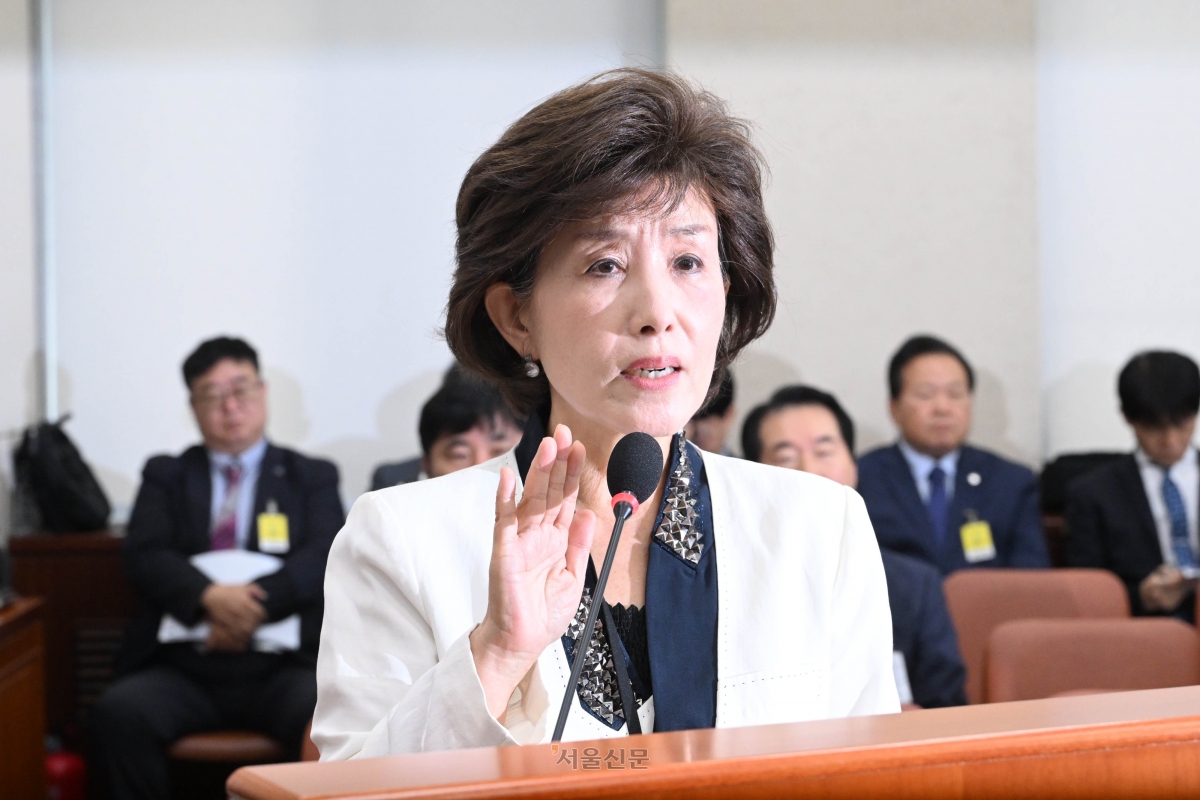 박선영 진실화해위원장이 14일 국회에서 열린 행정안전부 등에 대한 행정안전위원회 국정감사에서 선서하고 있다. 2025.10.14 홍윤기 기자