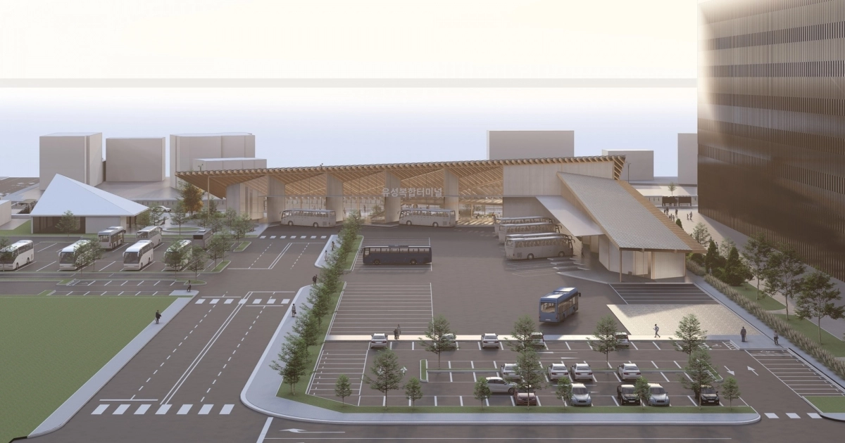 내년 1월 운영에 들어가는 대전 유성 복합터미널 조감도. 대전시 제공